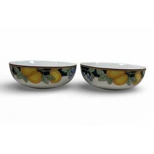 Silkroad Han Jun Fruit Bowls Lemon Grapes Porcelain Set 2 Replacement
